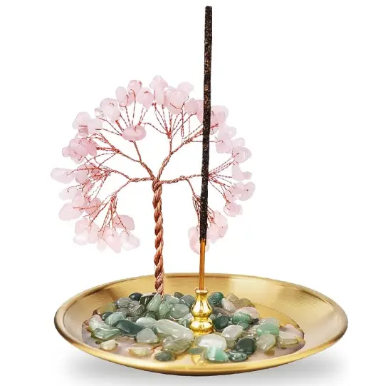 Rose Quartz Tree Incense Holder