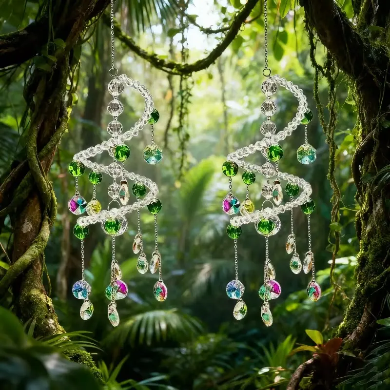 Spiral Crystal Suncatchers