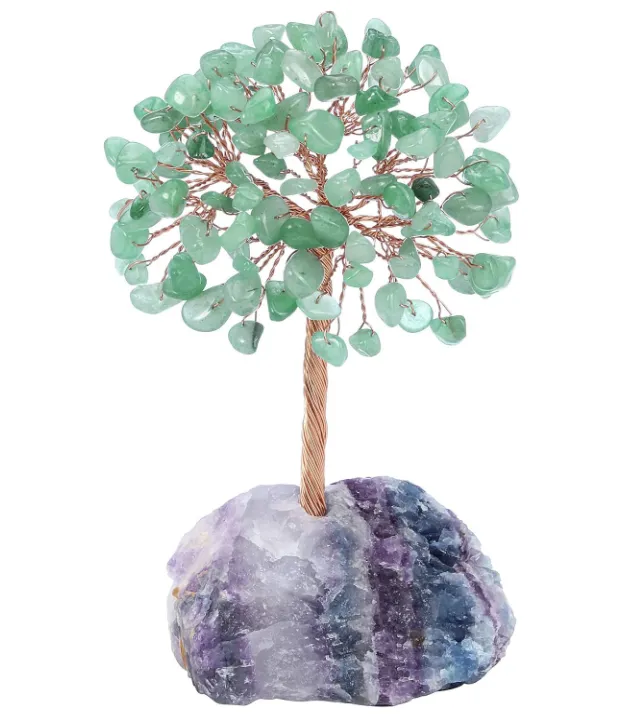 Amethyst Crystal Tree with Green Quartz base