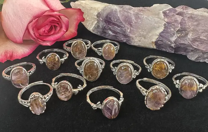 Anillo de Plata con cristal de Auralita