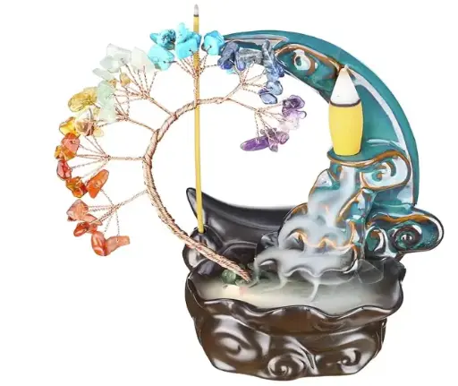 Incense Holder Crystal Moon