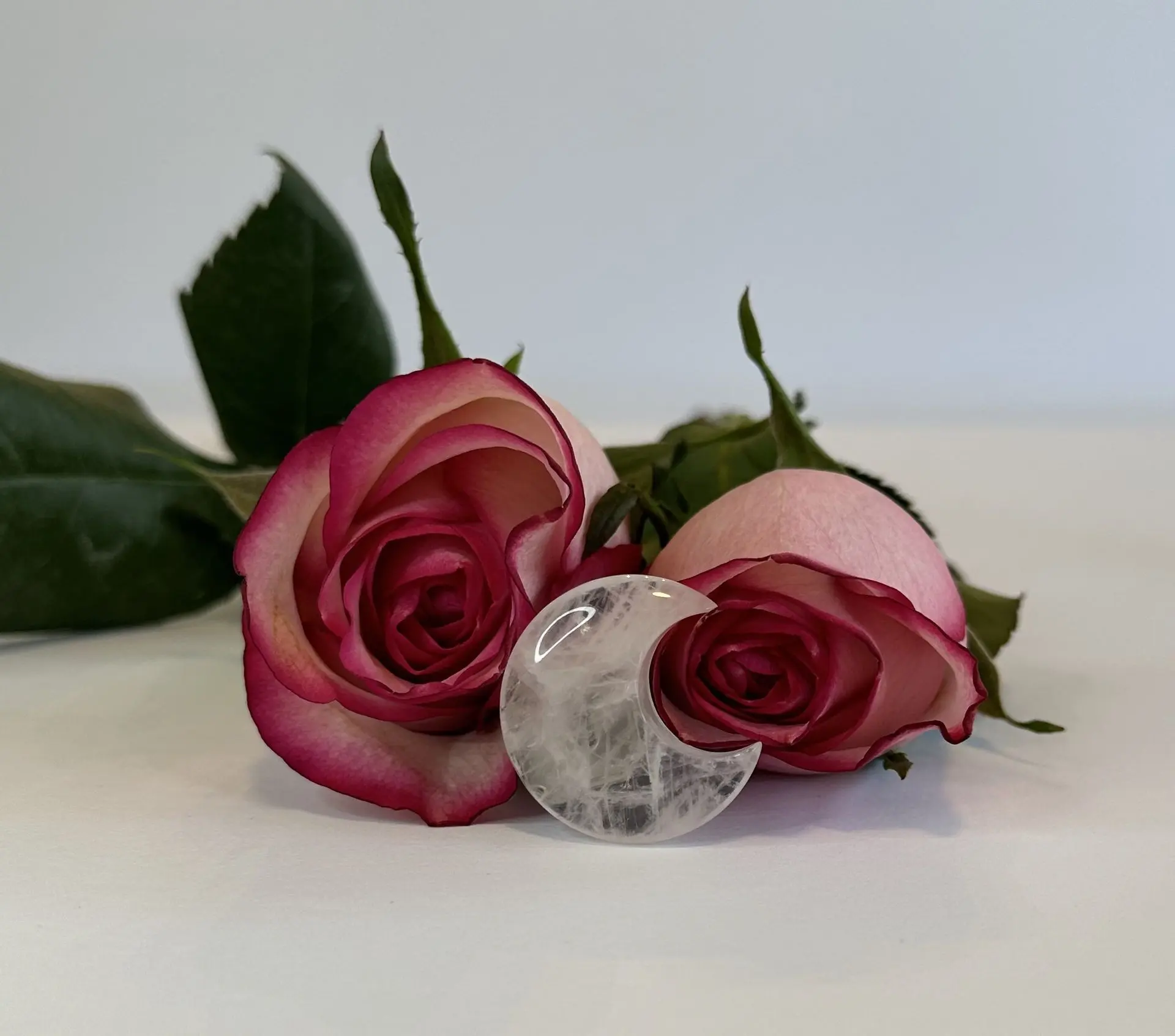 Crystal moon car air vent clip